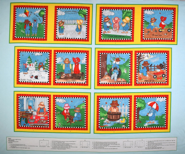SALE DIY Bilderbuch Selbernähen Kountry Kiddos Stoff Panel