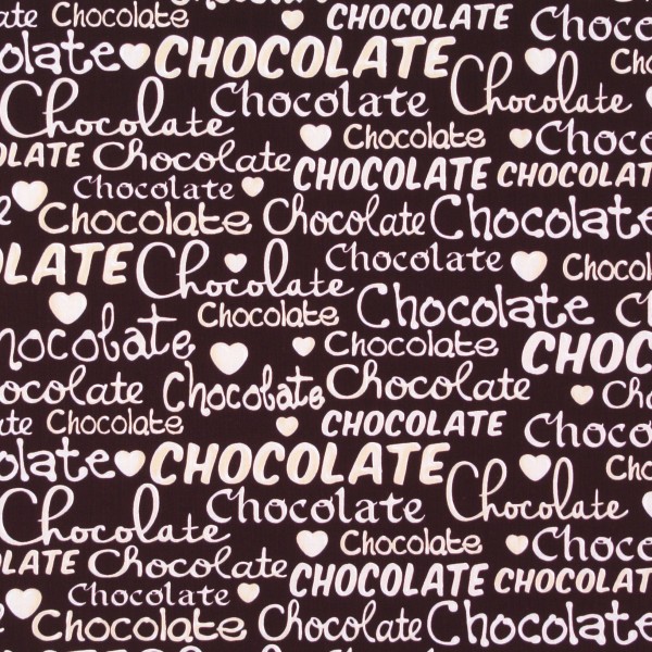 0,60 m Oh Fudge Schokolade Schrift auf Braun